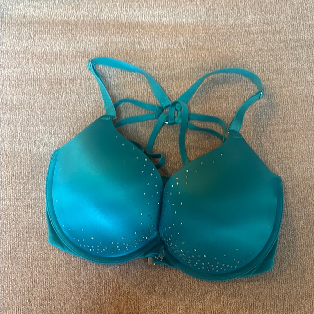 Victoria’s Secret Teal Embellished Women's Bra size 32DDD